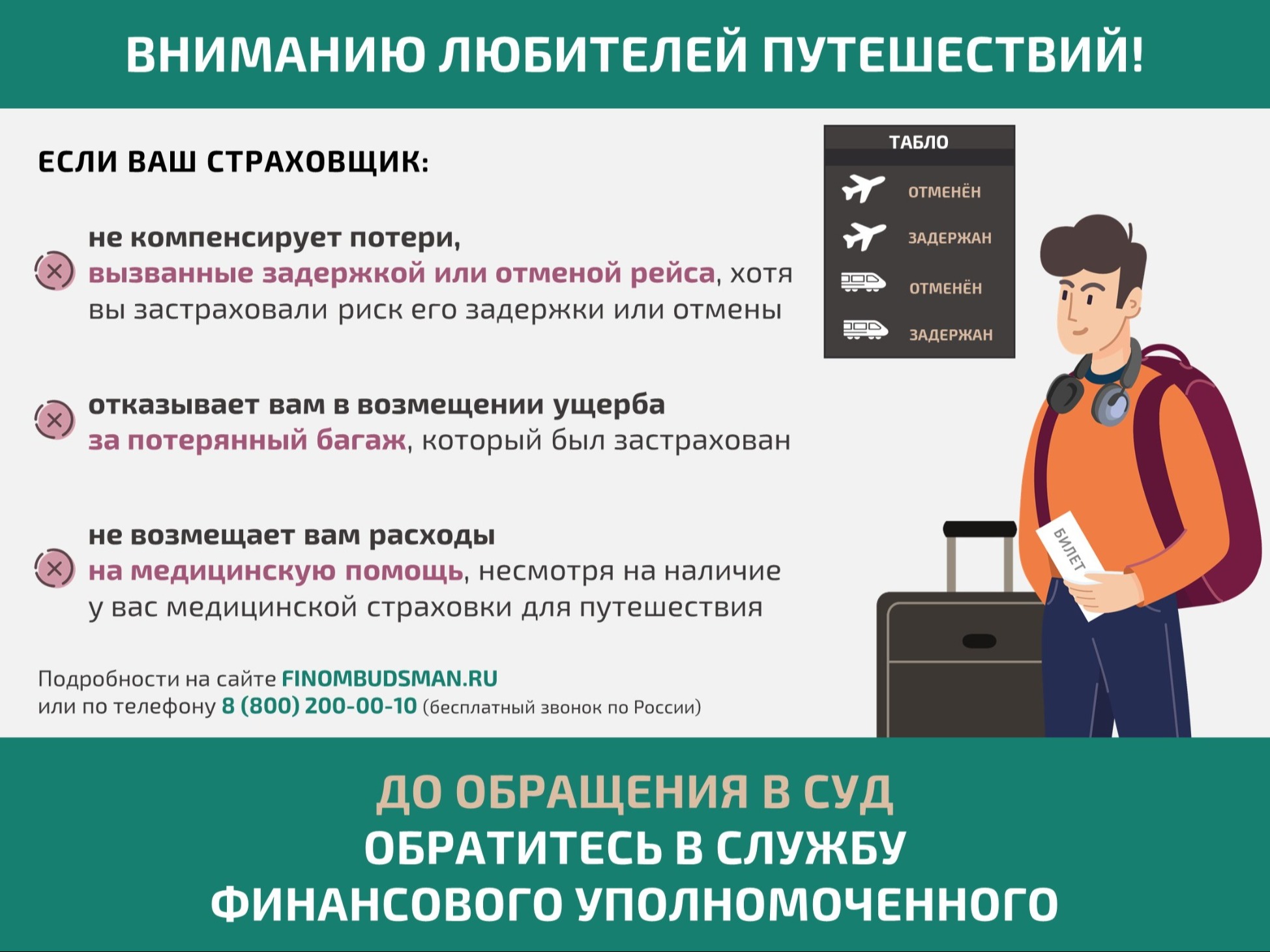 Информация для любителей путешествовать: решение спора со страховой организацией без суда.